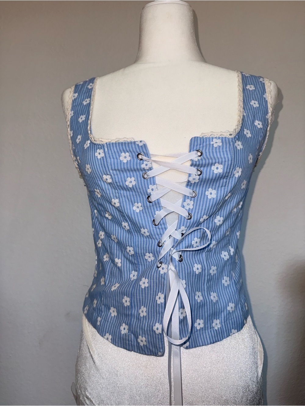 132. Floral lace blouse